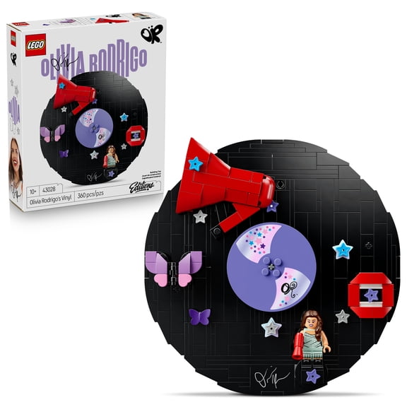 LEGO Editions Olivia Rodrigo's Vinyl - Building Toy for Girls & Boys, Ages 10 - Room Decor for Kids - Gift Idea for Music Fans - 43028
