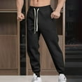 thumbnail image 2 of HOOMEUMY Men's Sweatpants Jogger Pants Elastic Waist Drawstring Loose Fit Sport Running Workout Training Trousers Comfortable Breathable Lightweight Gym Black XXXL, 2 of 9