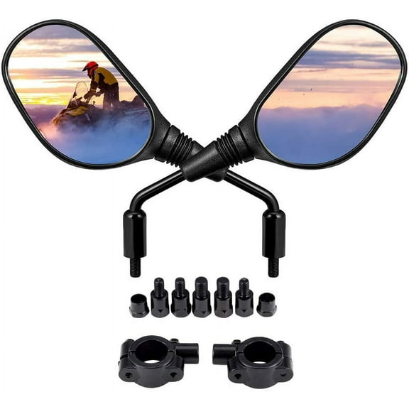 KEMIMOTO ATV Mirrors 7/8" Handlebar Motorcycle Mirrors Compatible with Yamaha Scooter Snowmobile Mope