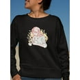 thumbnail image 2 of Manga Girl Reading Book Sweatshirt Women -Image by Shutterstock, Female XX-Large, 2 of 4