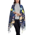 thumbnail image 2 of Sikiie Sea Inhabitans and Herb Shawl Wraps Big Scarf Tassel Fall Winter Thick Scarf Warm Shawl Women Fall Gifts, 2 of 8