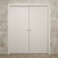 thumbnail image 3 of Sliding French Double Pocket Doors 36 x 80 inches | Ego 5000 Painted White Oak | Kit Rail Hardware | Solid Wood Interior Bedroom Modern Doors, 3 of 5