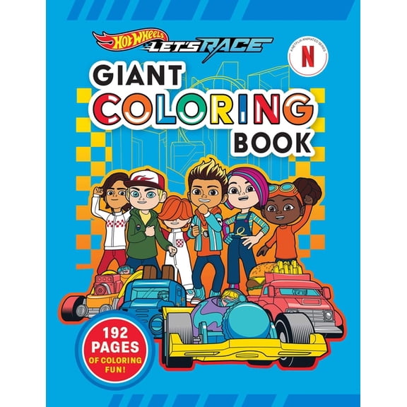 Hot Wheels: Let's Race Giant Coloring Book, (Paperback)