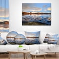 thumbnail image 3 of Designart Approach To Dyrholaey Durign Sunrise - Seashore Throw Pillow - 16x16, 3 of 4