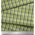 thumbnail image 2 of Soimoi Green Cotton Poplin Fabric Plaid Check Printed Craft Fabric by the Yard 56 Inch Wide, 2 of 3