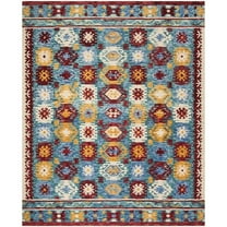 SAFAVIEH Aspen Arturas Southwestern Wool Area Rug, Blue/Red, 8' x 10'