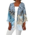 thumbnail image 2 of Cardigan pour Femmes Cardigan Décontracté pour Femmes Mode Rétro Imprimé Léger Veste Mi-Longue Cardigan Noir G, 2 of 6