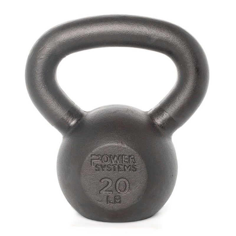 Power Systems Cast Iron Kettlebell (10 lb), Strength Training Kettlebells for Home Gym Workouts