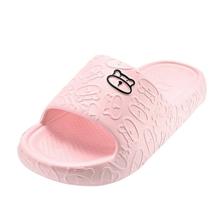 

ZHAGHMIN Sandals Flip Flops Fashion Four Seasons Women Slippers Home Indoor Bathroom Slippers Soft Light Non Slip Comfortable Cartoon Bear Print House Slippers For Women Summer Womens House Shoes Sl