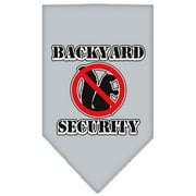 Angle View: Backyard Security Screen Print Bandana Grey Large