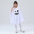 thumbnail image 5 of GYRATEDREAM Kids White Ghost Halloween Cloak Costumes Toddlers Elf Cape Cosplay Role Play 4-12 Years, 5 of 9
