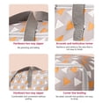 thumbnail image 4 of Bolsa de almacenamiento reforzada de gran capacidad para ropa, edredones, ropa de cama | Organizador de tela impermeable engrosada | Mangos de alta resistencia | Bolsa de equipaje de mudanza, 4 of 7