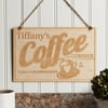 Coffee Corner Personalized Wood Sign