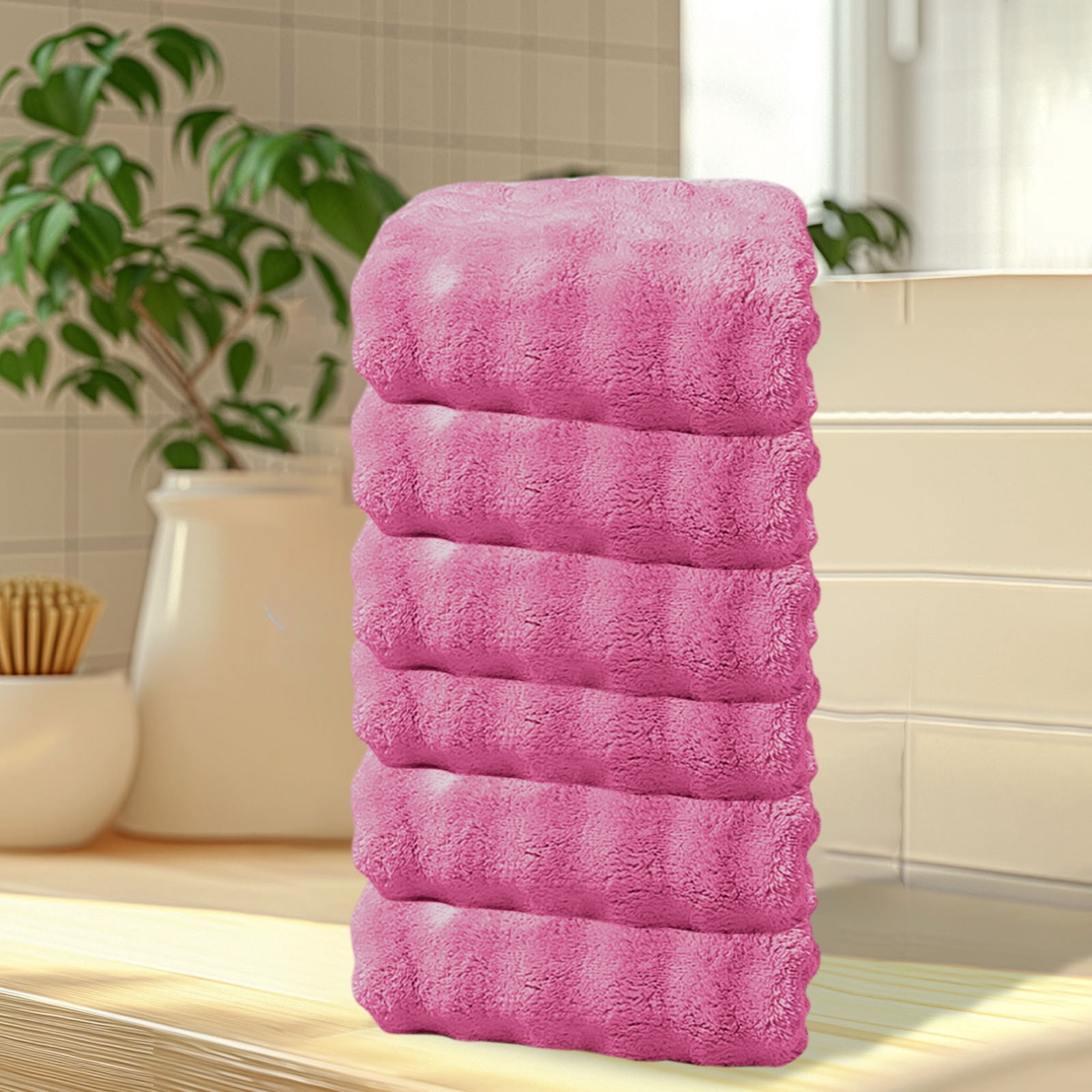 Summer Savings Clearance! Boovnll 6 Pack Hand Towels for Bathroom, 13x30" Super Soft & Absorbent Quick Dry Solid Color Towels, Thicken Microfiber Hand Towels for Hotel, Pool, Spa, Beach, Towels