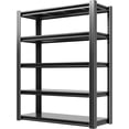 thumbnail image 2 of IKIMI 72"H 5-Tier Metal Garage Shelving, 2500Lbs Heavy Duty Adjustable Garage Storage Shelves for Home, Garage, Basement, 72"H x 35.5"W x 15.75"D, 2 of 7