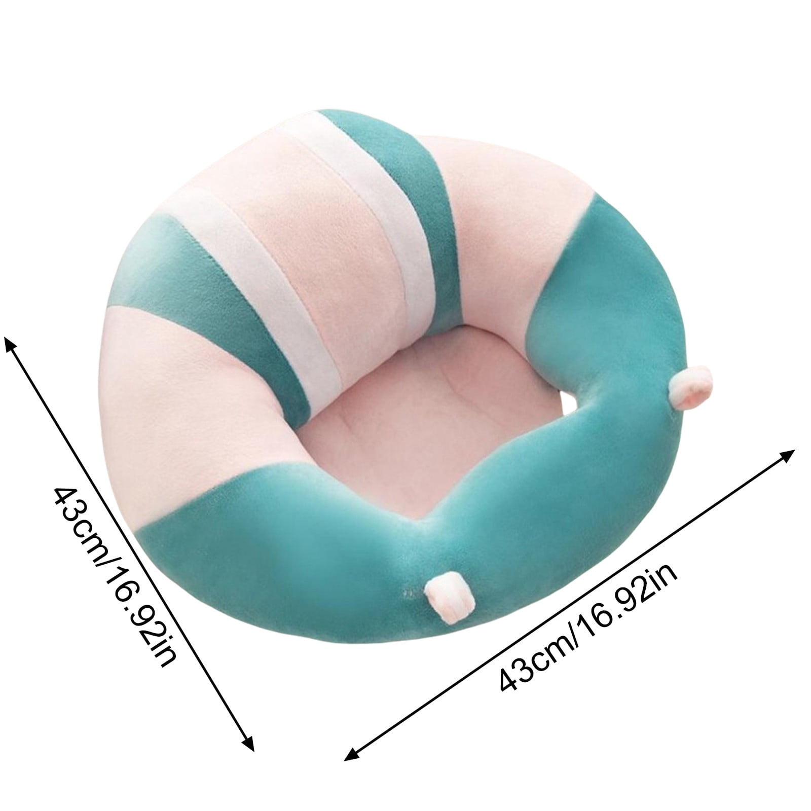 MOPOOR Support Pillow Seat Chair - Soft Plush Toy Blue Feeding Sofa Cushion, Safe Comfortable Support Seat for Infants, Cute Stuffed Baby Pillow for Sitting, Feeding, Playing at Home