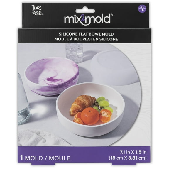 Brea Reese Mix2Mold Silicone Shallow Bowl Mold - 1pc - Silicone, Non-Stick, Durable & Reusable, Molds Only-For Resin Craft Projects, DIY Kitchenware