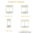 thumbnail image 4 of CQSXDA Artisan-Crafted Wave-Pattern Demi-Lune Console Table In  Finish With 2 Storage Drawers And Bottom Shelf, 4 of 15