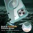 thumbnail image 5 of for iPhone 15 Pro Case with 360° Rotatable  Ring Stand [Compatible MagSafe] [ Grade Protection] Translucent Matte iPhone 15 Pro Phone Cases for Women Men 6.1'',Green, 5 of 14