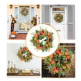 thumbnail image 5 of 19.6in Harvest Wreath Thanksgiving Fall Wreath Autumn Pumpkin Wreath Simulation Pumpkins Garland Fall Garland for Thanksgiving Wedding Festival Hanging Decoration, 5 of 7