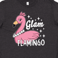 thumbnail image 4 of Inktastic Glam Pink Flamingo with Pearls Youth T-Shirt, 4 of 5
