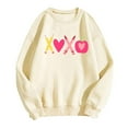thumbnail image 6 of Valentines Day Sweatshirts for Women 2026 Funny Love Heart Graphic Crewneck Pullover Cute Holiday Long Sleeve Tops Light Yellow S, 6 of 6