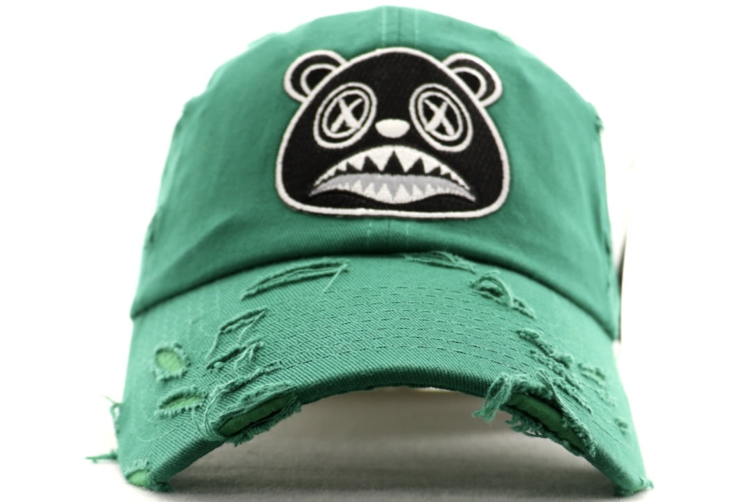 Baws Bear Black White Hat OSFA GREEN 