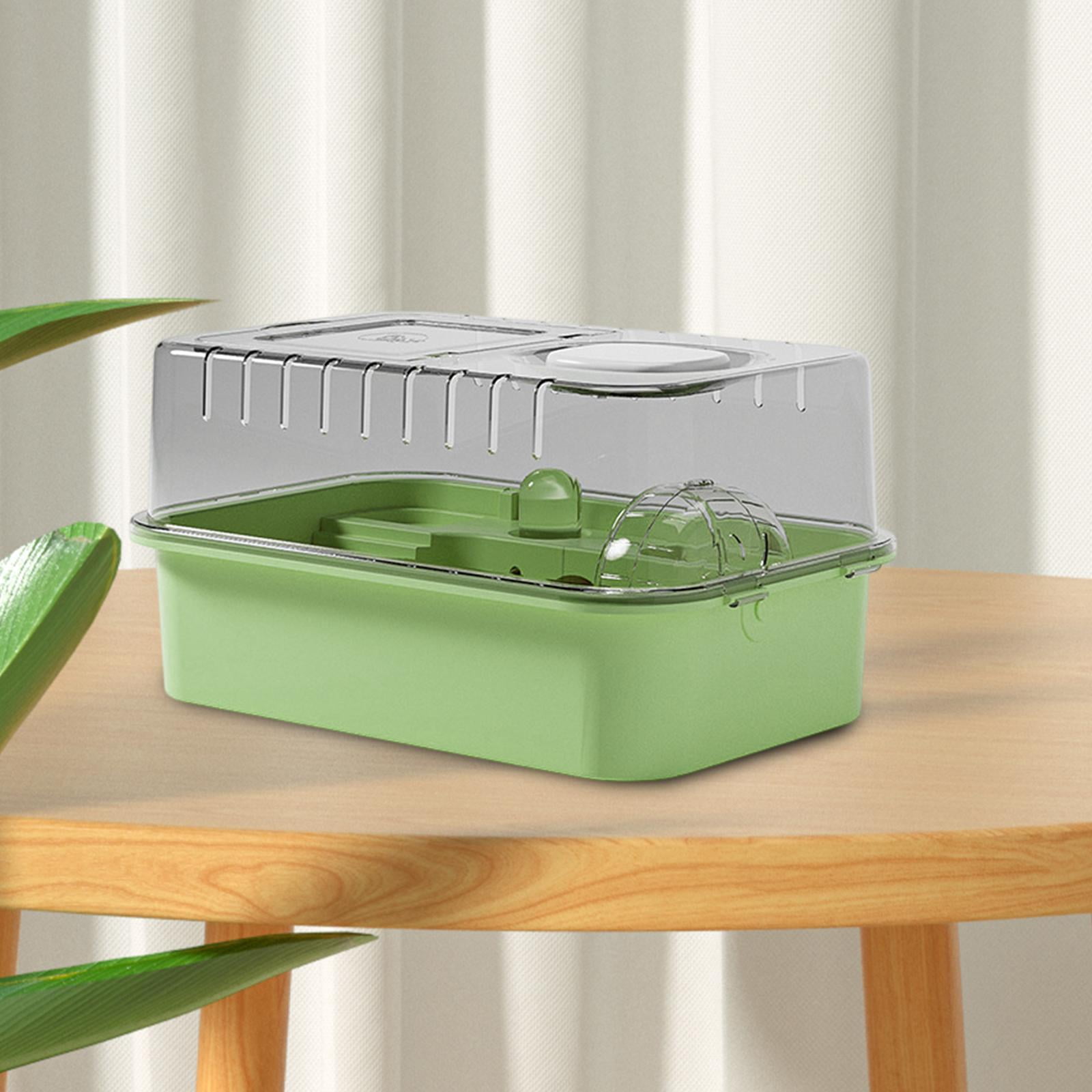 Bothyi Hamster Cage Clear Portable Small Animal Cage for Bunny Guinea Pigs Hedgehog green
