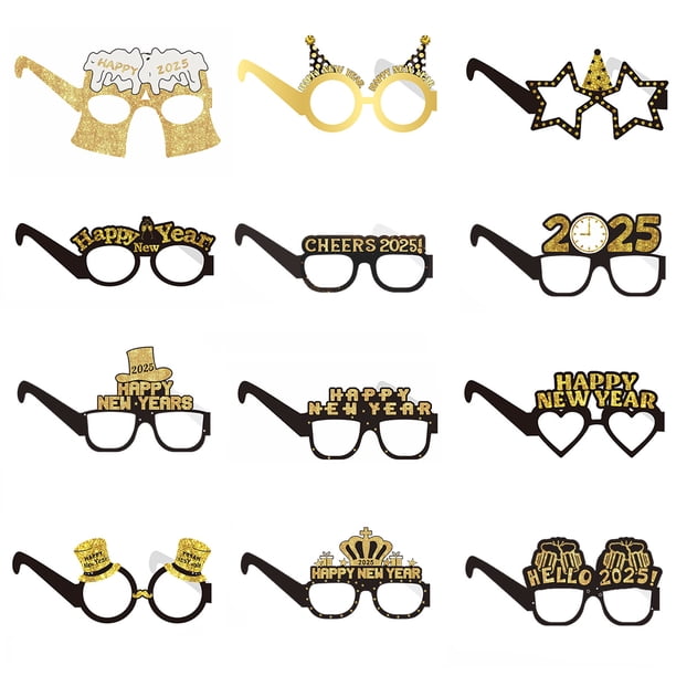 12 gafas divertidas de Año Nuevo 2025 para tu fiesta de Nochevieja, y también son un disfraz de moda