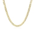 thumbnail image 2 of ARAIYA JEWELRY 14K Two-Tone Gold 3.3 mm Pave Curb Chain 20'' for Women or Men, 2 of 6