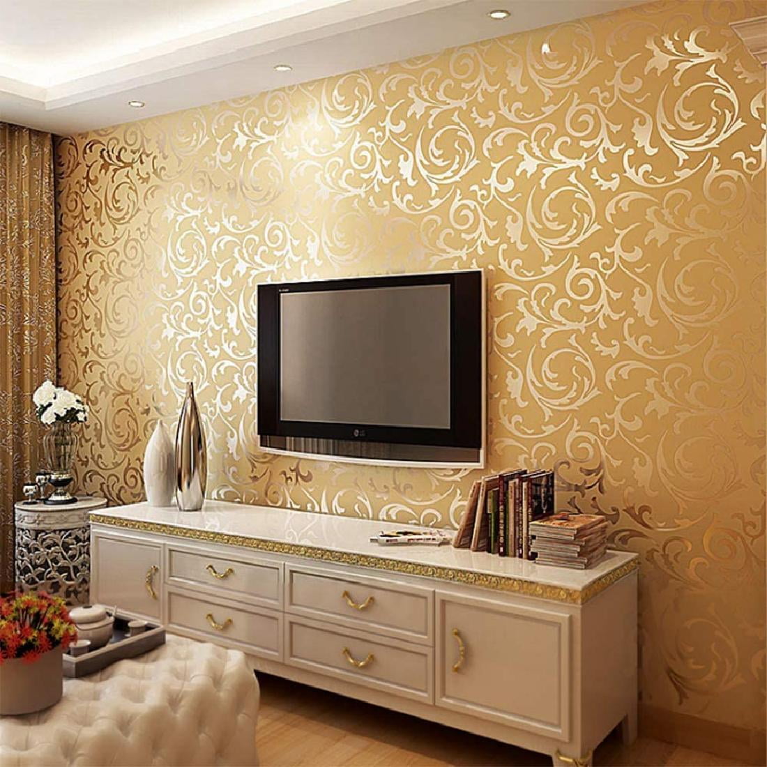 Satin/relief textured non-pasted wallpaper Satin/relief textured non-pasted wallpaper