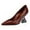 Nut Brown, variant on FSJ Women Elegant Pointed Closed Toe Slip On Pumps Chic Gemstone Chunky Block Heel Bridal Party Wedding Dressy Shoes Size 8 Nut Brown
