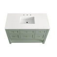 thumbnail image 6 of James Martin Vanities 48" Single Vanity, Smokey Celadon w/ 3 CM White Zeus Top, 6 of 8