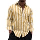 thumbnail image 2 of Men's Summer New Loose Print Long Sleeve Shirt Cardigan Beach Shirt 4XL, 2 of 7