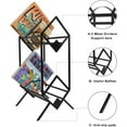 thumbnail image 5 of Vinyl Record Rack  2 Tier Vinyl Record Holder -Home  Organizer Fits 200 Albums/LPs - Vinyl Record Storage  R RUIMEI Metal Vinyl Record Dispaly Stand for Men Women Gift, 5 of 6