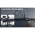 thumbnail image 3 of PC Gaming Chair with Footrest Comfortable Headrest and Lumbar Support,High Back PVC Leather,300LBS (Grey), 3 of 21