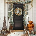thumbnail image 3 of 20inch Thanksgiving Fall Wreath, Eucalyptus Berries Pumpkins Lamb Ears Leaves Autumn Wreaths for Front Door, Fall Decor, Porch Wall, Home Outdoor Holiday Decorations Wreath for Autumn, 3 of 10