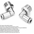 thumbnail image 4 of 4pcs All-Copper Nickel Plated Quick Connect Hose Fittings 10mm Pneumatic Quick Connect + 90 Degree BSP Male Thread(1/8"), 4 of 5