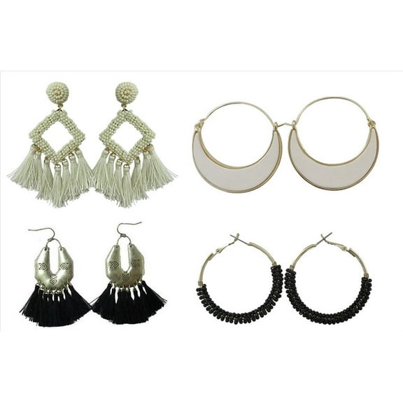 Time and Tru 4pack of Boho Statement Earrings