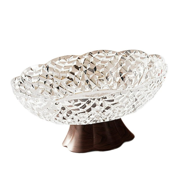 Elegante frutero de pedestal de estilo moderno con bandeja de drenaje para frutas y dulces. L Blanco claro