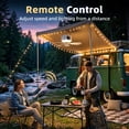 thumbnail image 4 of Portable Ceiling Fan with Light & Remote Control, 4 Speeds, Timer 1/2/6/8H, Tent Fan for Patio Canopy Tent Porch RV, 7200mAh, 4 of 10