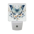 thumbnail image 6 of ALAZA Flowers on Butterfly Night Lights 2 Pack Plug-in Wall LED Nightlight Auto Dusk-to-Dawn Sensor Lamps, 6 of 7