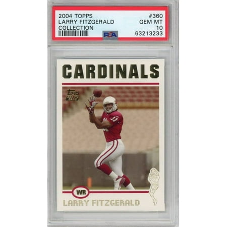 

Graded 2004 Topps Collection Larry Fitzgerald #360 Rookie RC Football Card PSA 10 Gem Mint