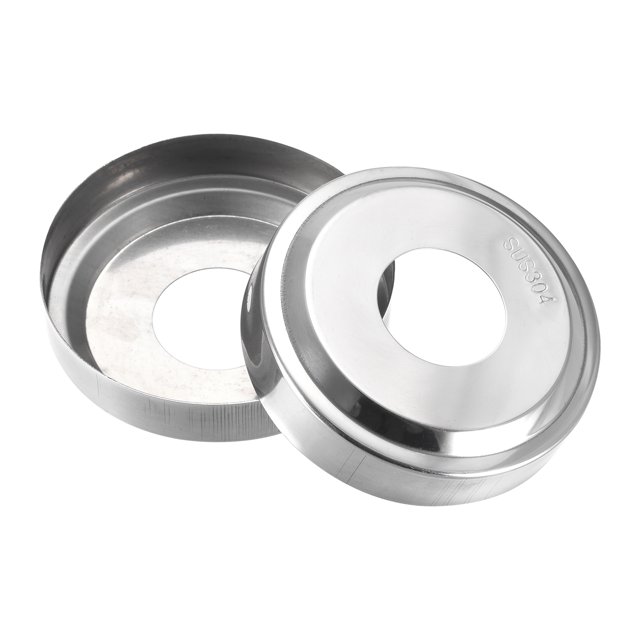 Redonda Escudo Placa, 4uds 68 x 17mm 304 Inoxidable Acero Agua Tubería Cubierta para 25.5mm Diámetro Tubería