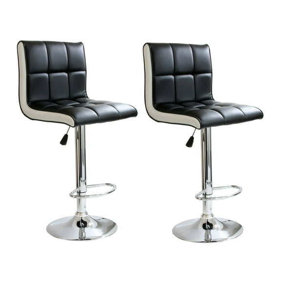 Offex 2 Tone Padded Adjustable Height Swivel Bar Stool - Set of 2