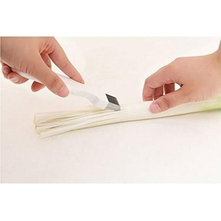 - Japanese Green Onion Vegetable Cutter Cutter Shredder by e-Smart Shop, Stainless Steel Green Onion Cutter with Plastic Handle By Negi