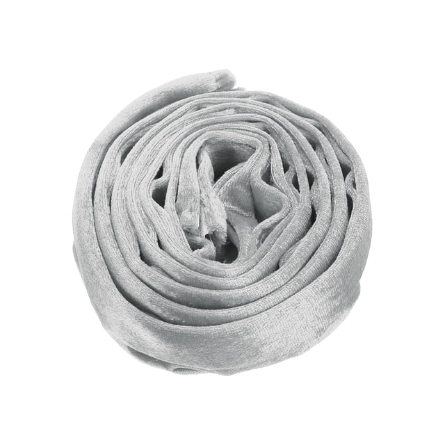 Cubierta de cordón de cadena de candelabro Uxcell de 4.9 pies, 1 pieza de funda de tela de terciopelo decorativa para cables de candelabro, estilo de cierre de gancho y bucle, gris