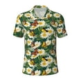 thumbnail image 2 of Daiia Sunflowers And Butterflies Pattern Men’s Polo Shirts,Solid Deck Shirt,Classic Fit, Breathable Cotton Polo for Casual and Sport Wear-X-Large, 2 of 7