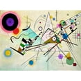 thumbnail image 2 of Kandinsky, Wassily 32x25 White Modern Wood Framed Museum Art Print Titled - Composition VIII, 2 of 4