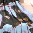 thumbnail image 3 of Rottweiler Dogs Blanket,Comfortable Soft Lamb Wool Throw Blanket,All Season,Warm Lightweight Blankets for Sofa Bed Couch Living Room Chair,30"x40", 3 of 4